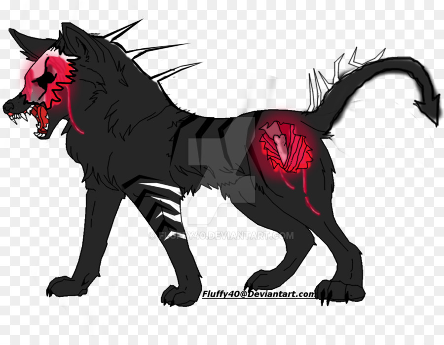 demon wolf pup drawings