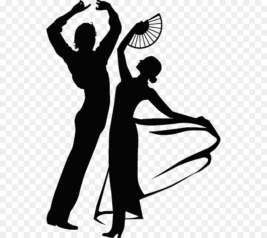 Silhouette di ballo Flamenco Chitarra - silhouette
