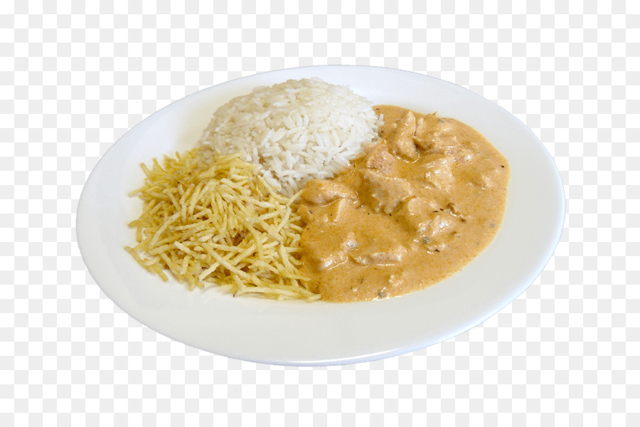Rindfleisch Stroganoff mit Reis Schaschlik-Soße der indischen Küche Reis - Fleisch