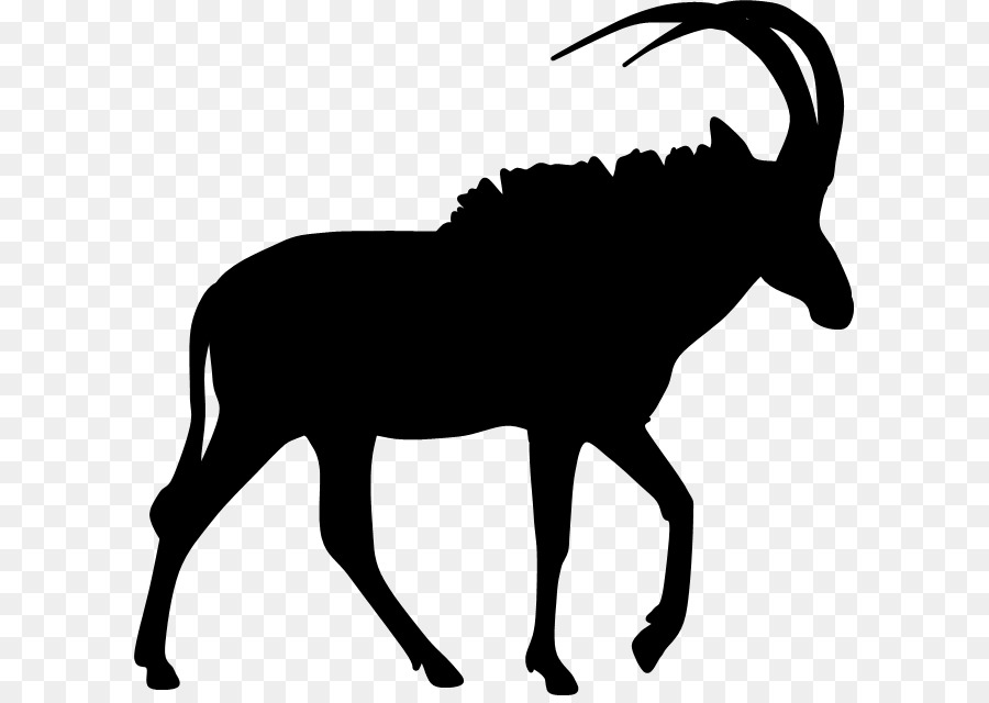 Sable Pronghorn Antilope Impala Clip-art - Silhouette