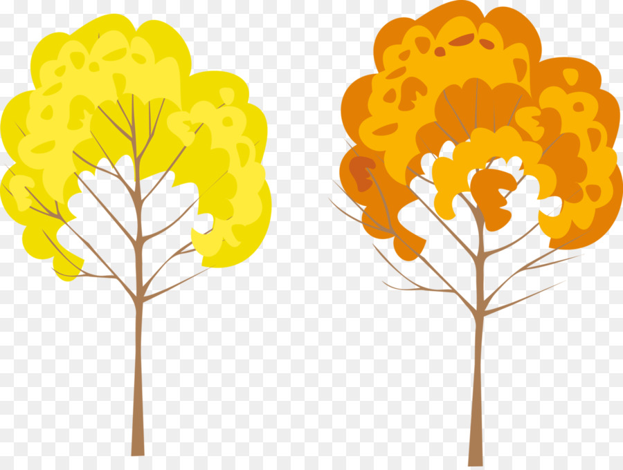 Baum-Zweig, Gelbe Clip-art - Baum