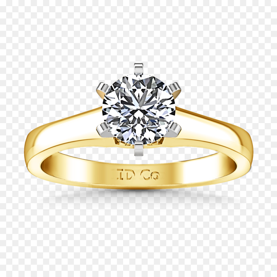 Anello di fidanzamento con Diamante taglio Color oro - anello solitario
