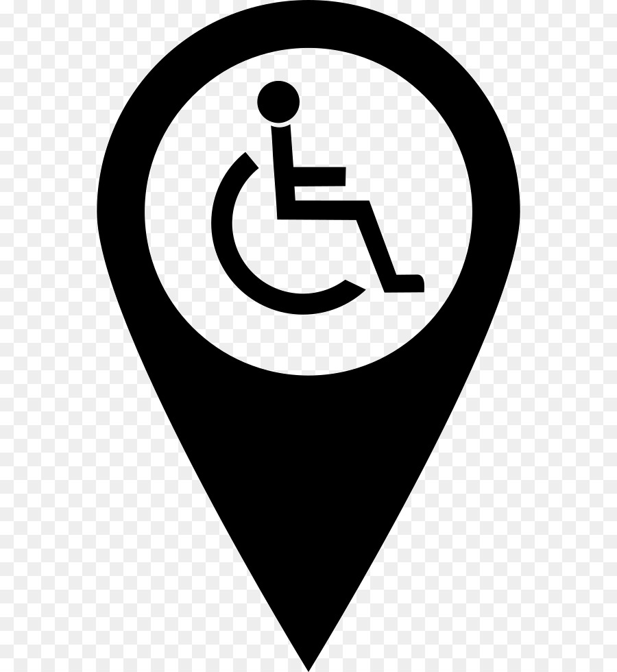 Icone del Computer Localizzatore mappa Disabilità sedia a Rotelle - mappa