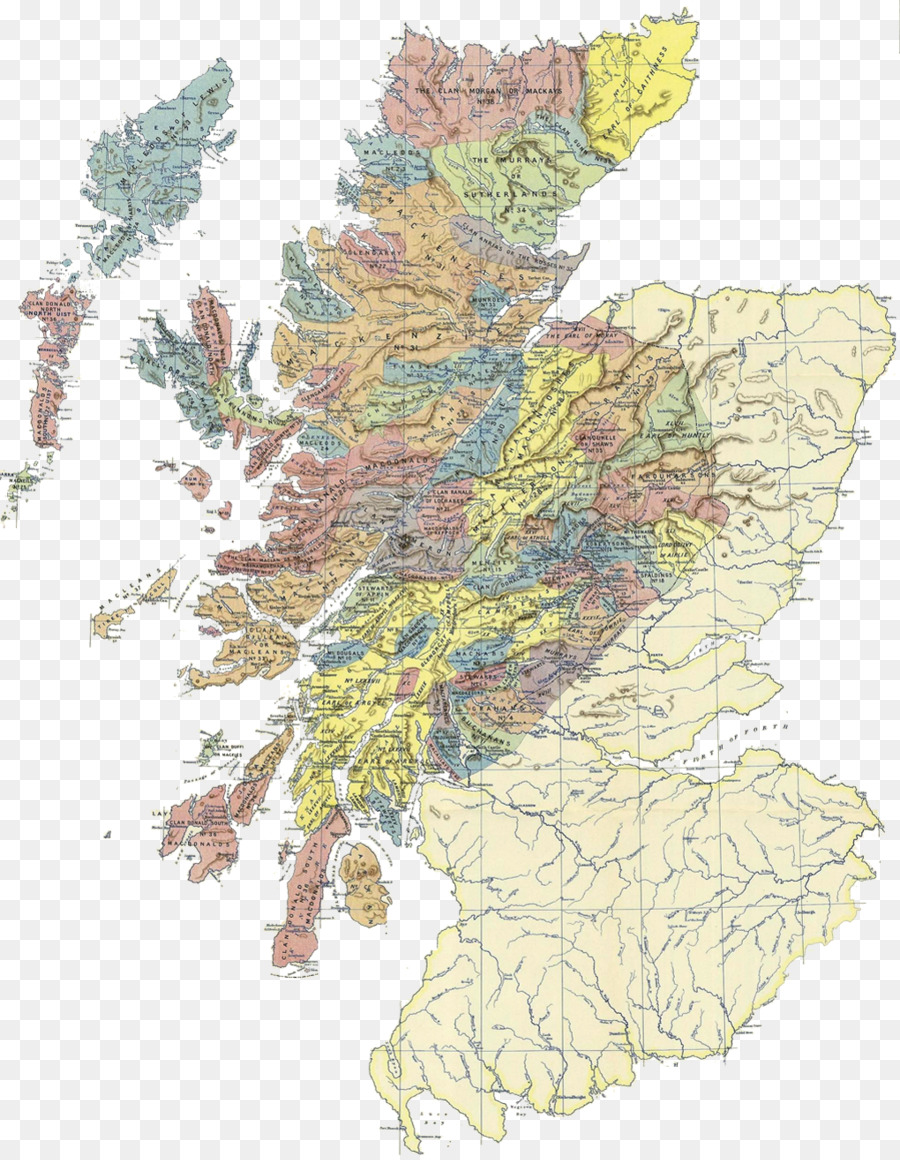 Scottish Highlands Scozzesi clan Scozzesi Mappa - mappa