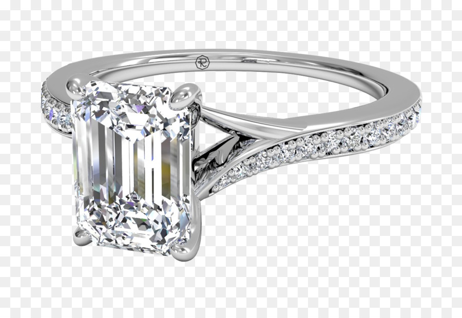 Anello di fidanzamento anello di Nozze di Diamante taglio - anello