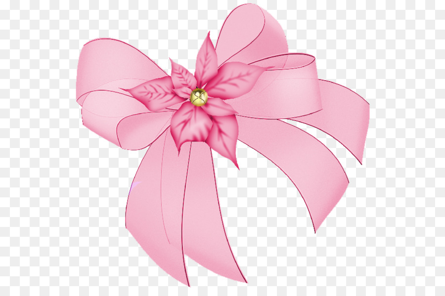 Pink Ribbon Flower PNG Images, Ribbon Clipart, Flower Clipart