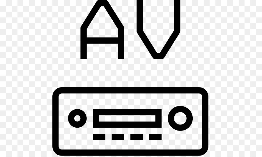 AV-receiver, Computer-Ikonen-Radio-Empfänger - Symbol