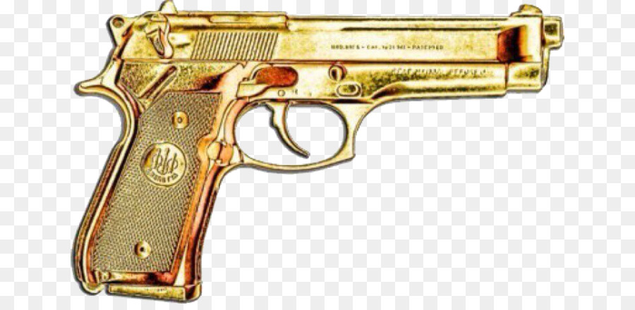 Placcatura in oro Pistola Arma Pistola - oro