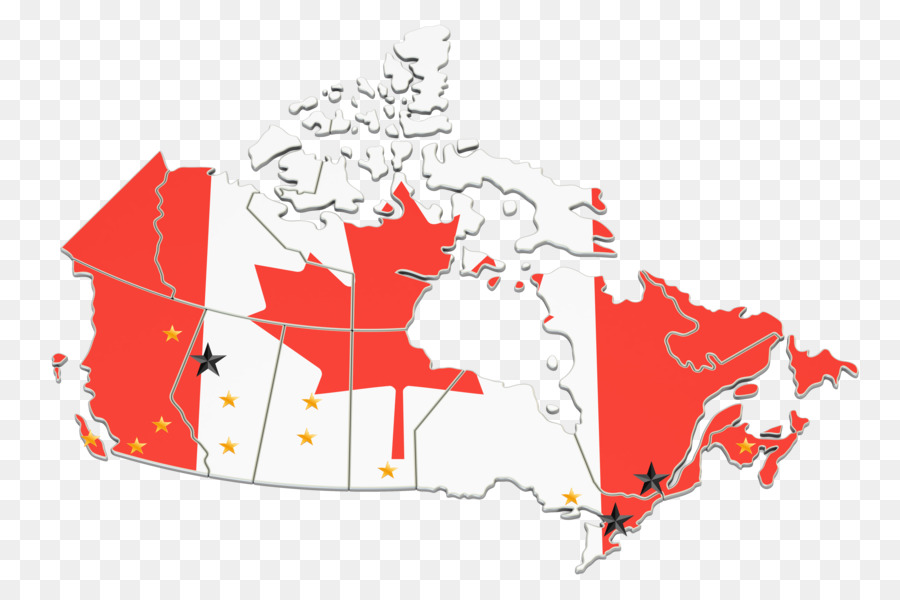 Flagge von Kanada-Map Stock-Fotografie - Kanada