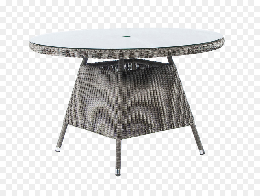 Tavolo da Giardino, mobili in Rattan, Vetro - tabella