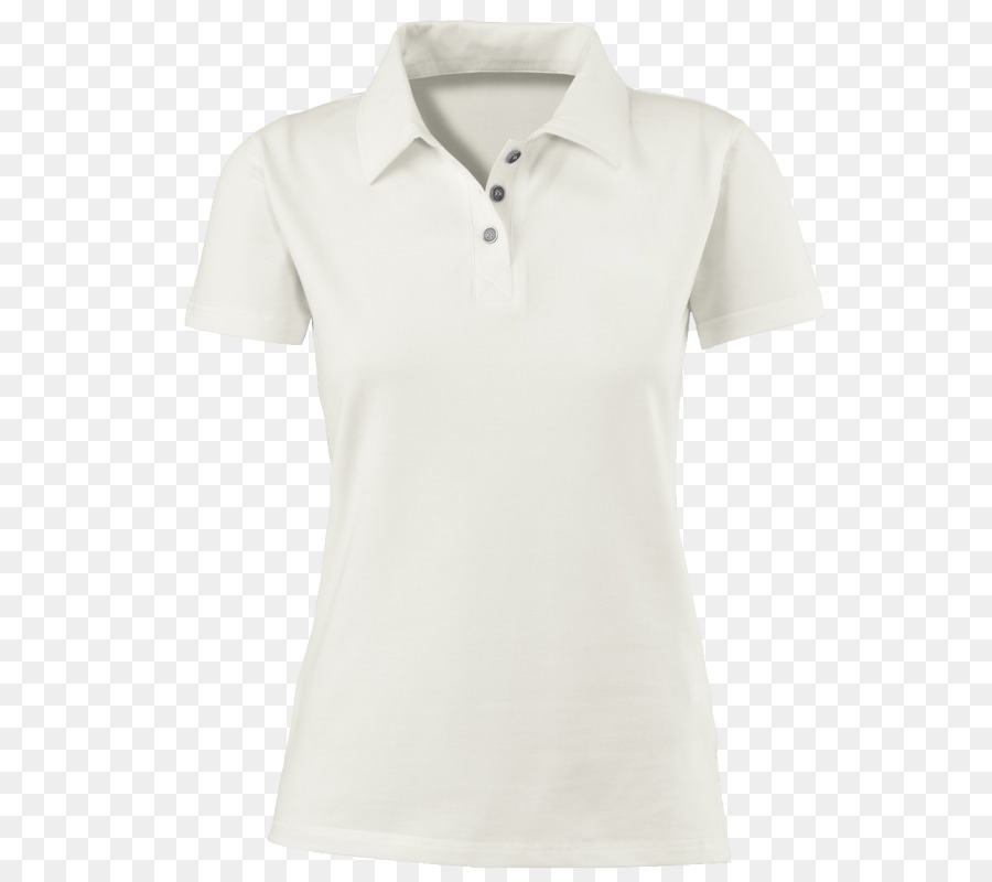 Polo T-shirt Bianco Collare Manica - Polo