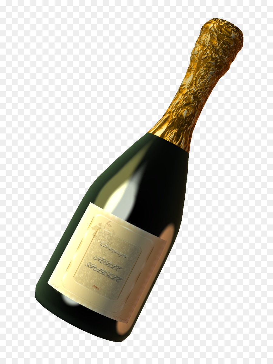 Champagner Wein Glas Flasche - Champagner
