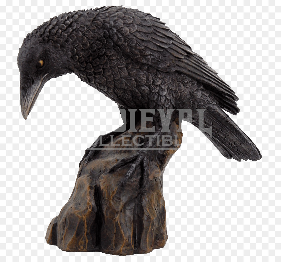 Statua Statuina Modello Scultura figura da Collezione - arroccato raven overlay