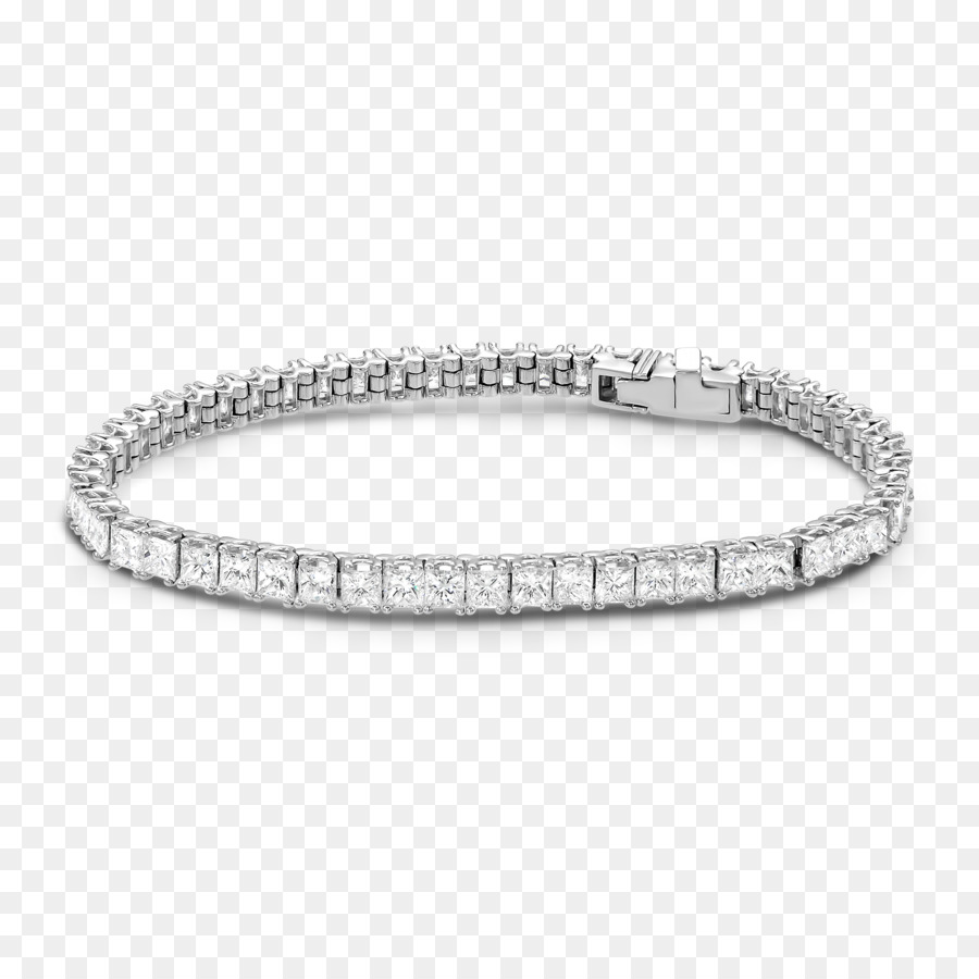 Ohrring Armband Armreif Princess cut Diamond cut - Diamant Armband