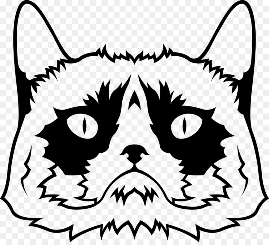Die schnurrhaare von Kätzchen Inländischen Kurzhaar-Katze, Tabby cat Clip art - grumpy cat Aufkleber