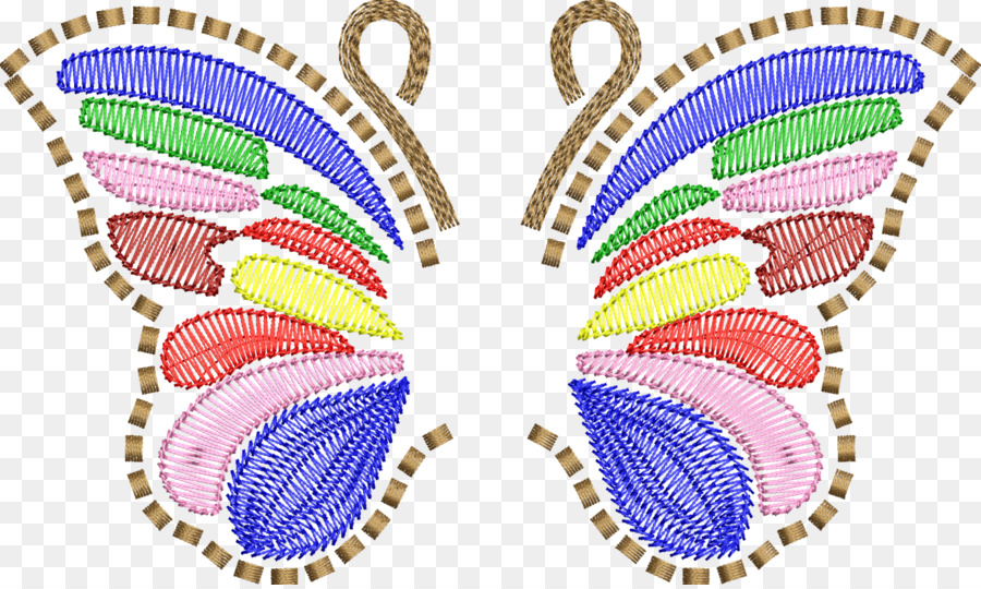 Ricamo MIGLIORI BORDADOS Farfalle e falene Corpo Gioielli di Simmetria - ricamo