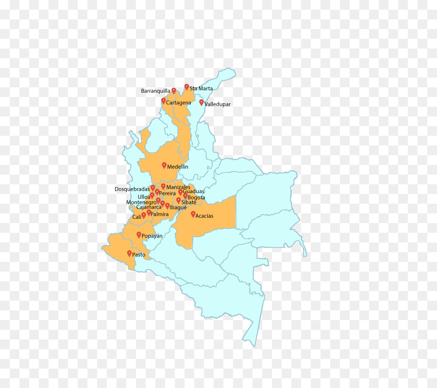 Landkarte Kolumbien-Bereich - Anzeigen