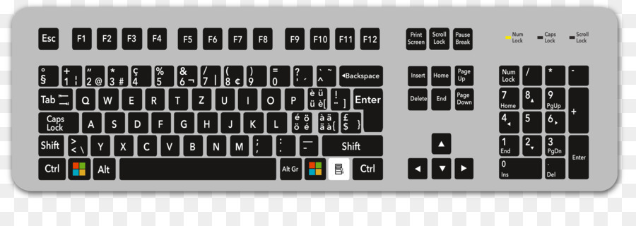 Computer Tastatur Zehnertastatur Leertaste Tastatur layout QWERTZ - Computer