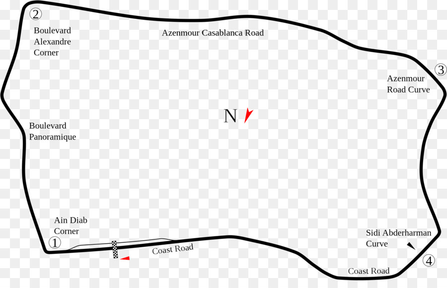 Ain Diab 1958 Marokkanische Grand Prix Ain Diab Circuit 1958 Formel Eins Saison Rennstrecke - Stirling Moss
