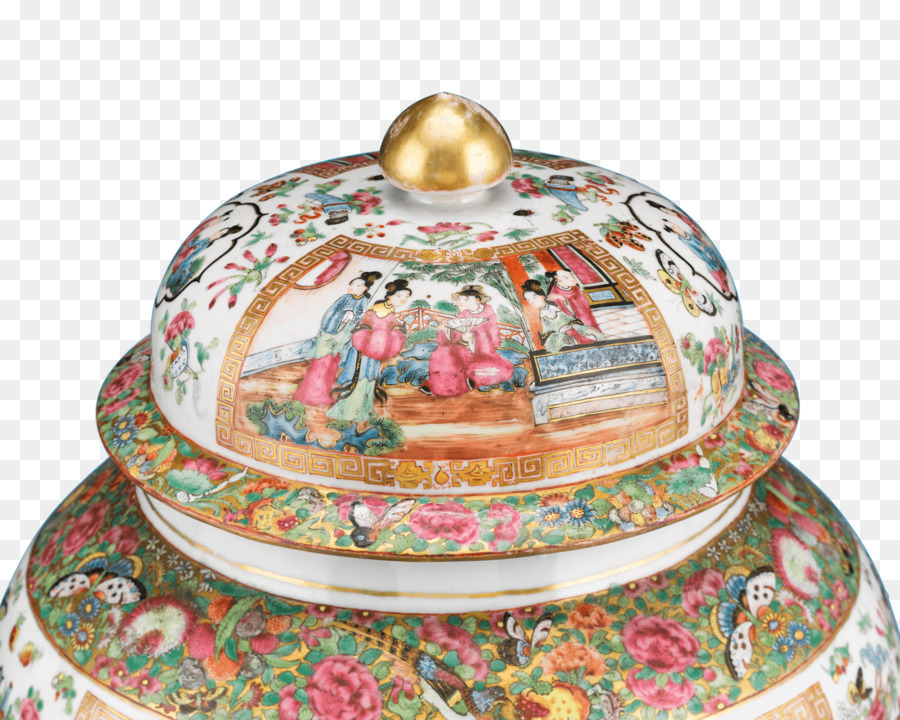 Rosa chinensis Miniatur-Rosen, die chinesischer Keramiken, Famille rose Porzellan - Export Unie Flora