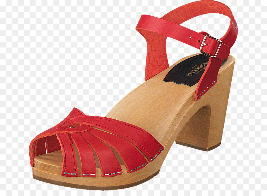 High-Heels Schuh Slipper Schweden Rot - unten rot