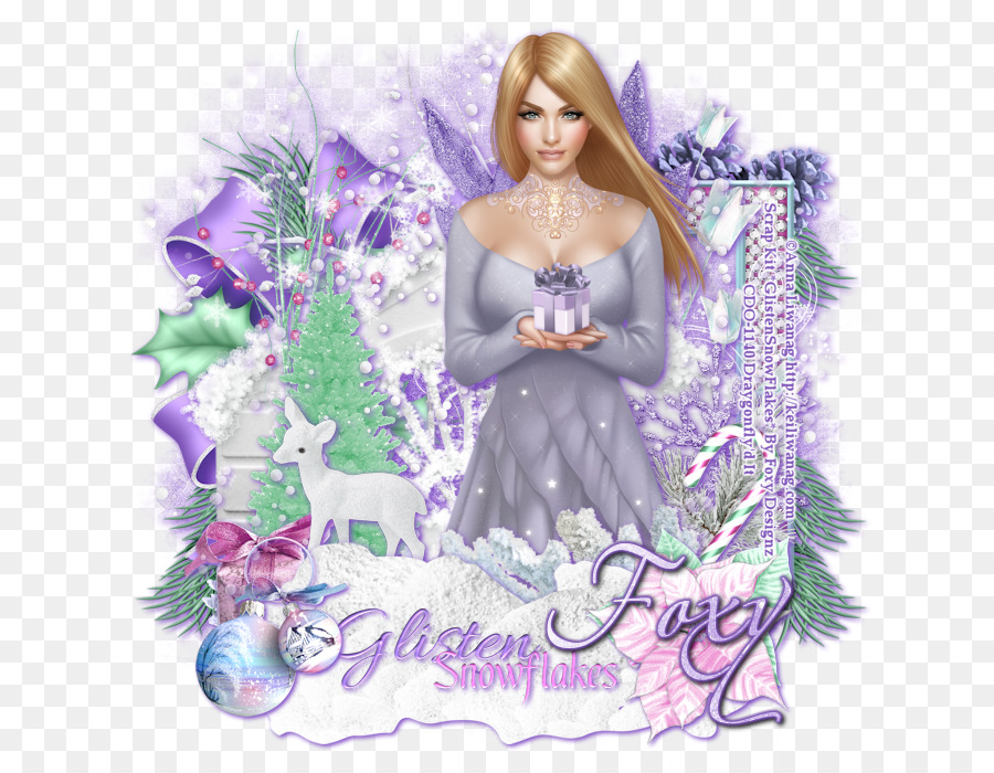 Papier Christmas ornament Schneeflocke Lavendel - Schneeflocke