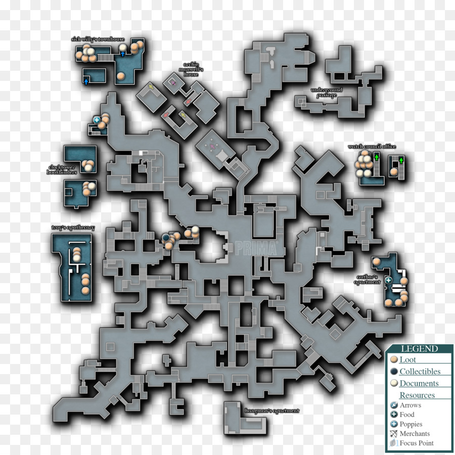 Dieb II Thief: Deadly Shadows Thief: The Dark Project City map - Prima Games