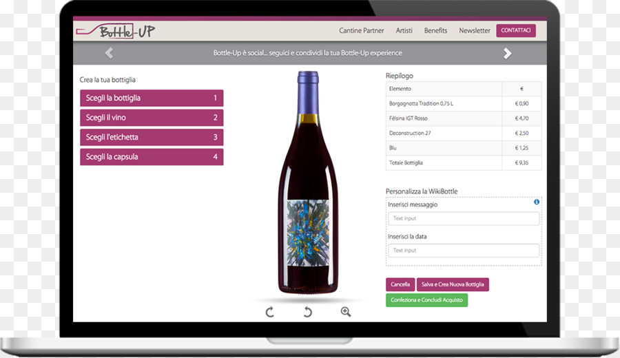 Etichetta di vino Bottiglia di Vino con etichetta Magnum - vino