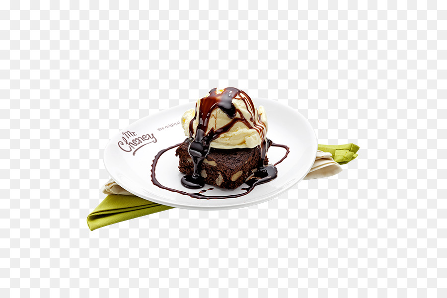 Schokoladen-Eis Schokoladen-brownie Dame blanche Schoko-Kuchen - Eis