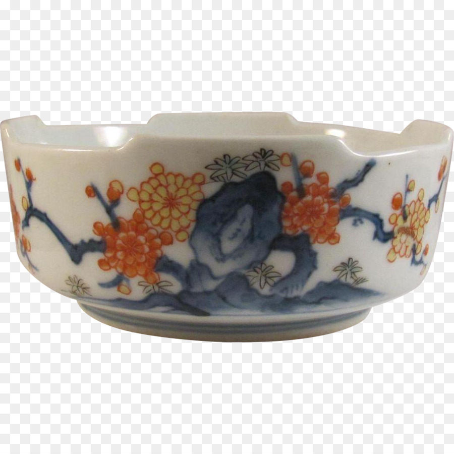 Arita Kakiemon Blauen und weißen Keramik Keramik - Porzellan Schüssel