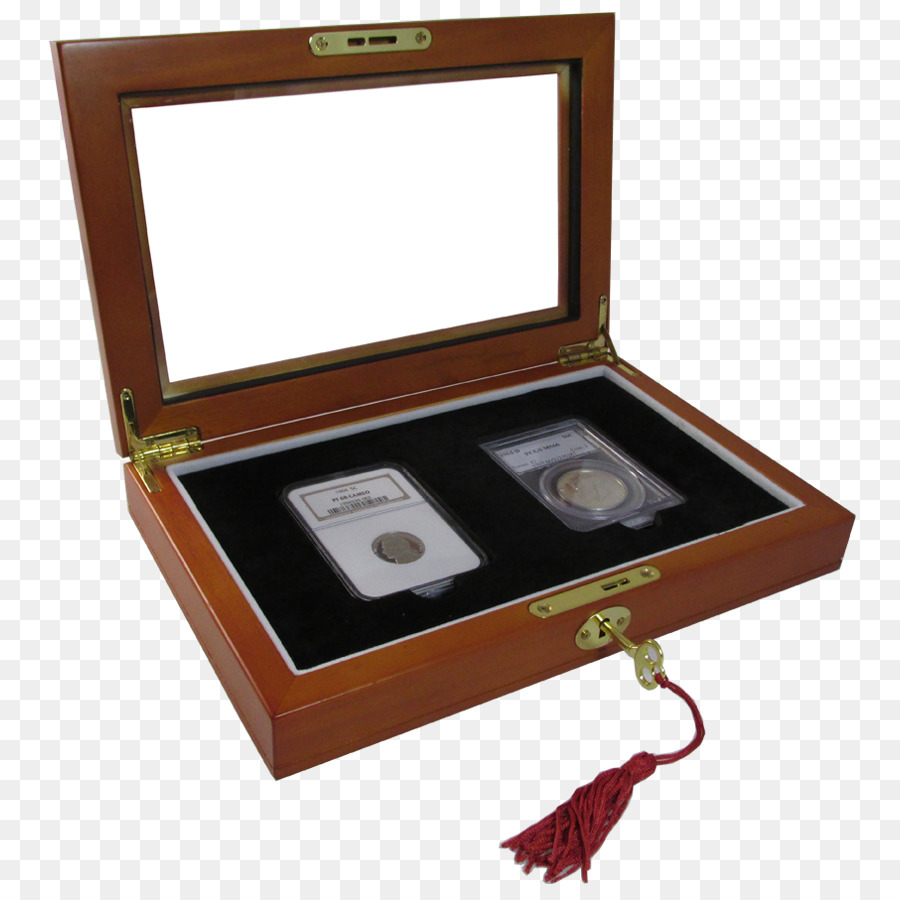Box-Vitrine, Glas-Professional Coin Grading Service Betonplatte - Box