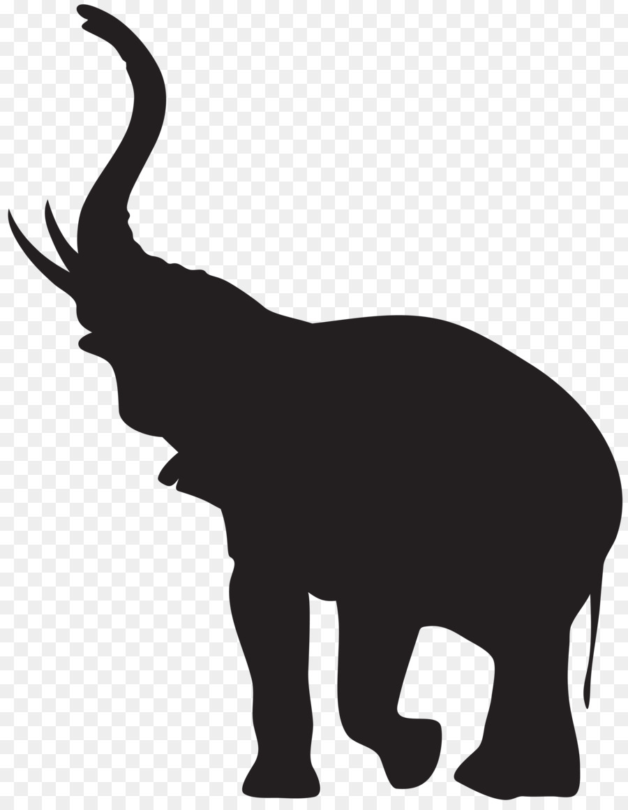 Elefante africano Silhouette Clip art - elefante