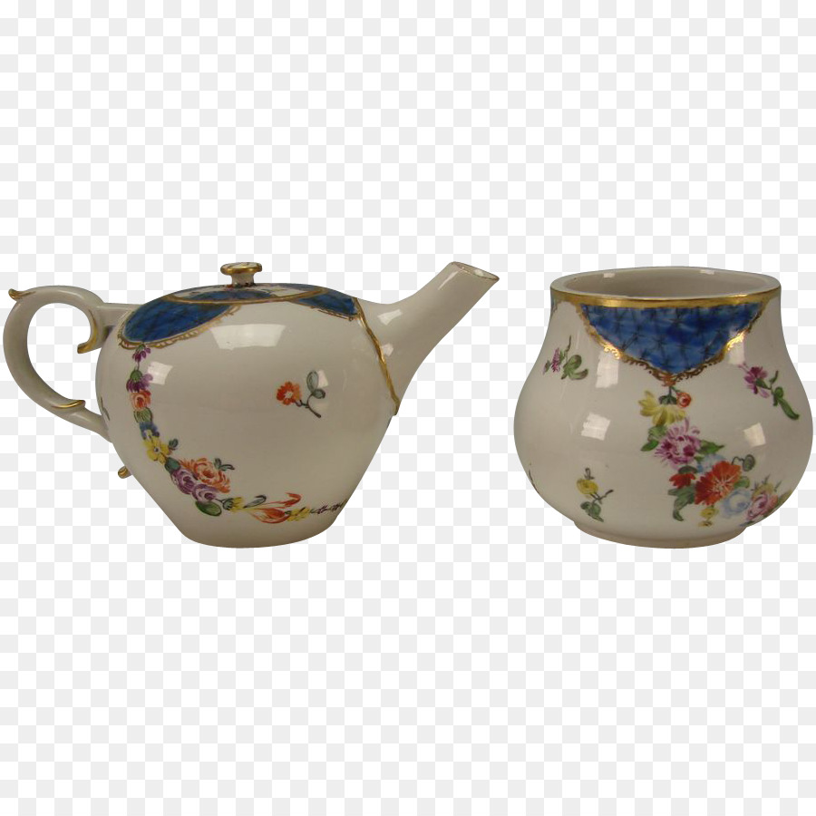 Bruckberg Krug Porzellan Keramik Teekanne - Becher