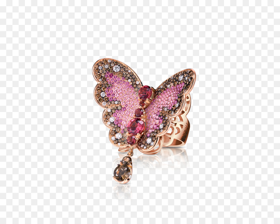 Schmetterling Brosche Schmuck Ring Edelstein - Schmetterling