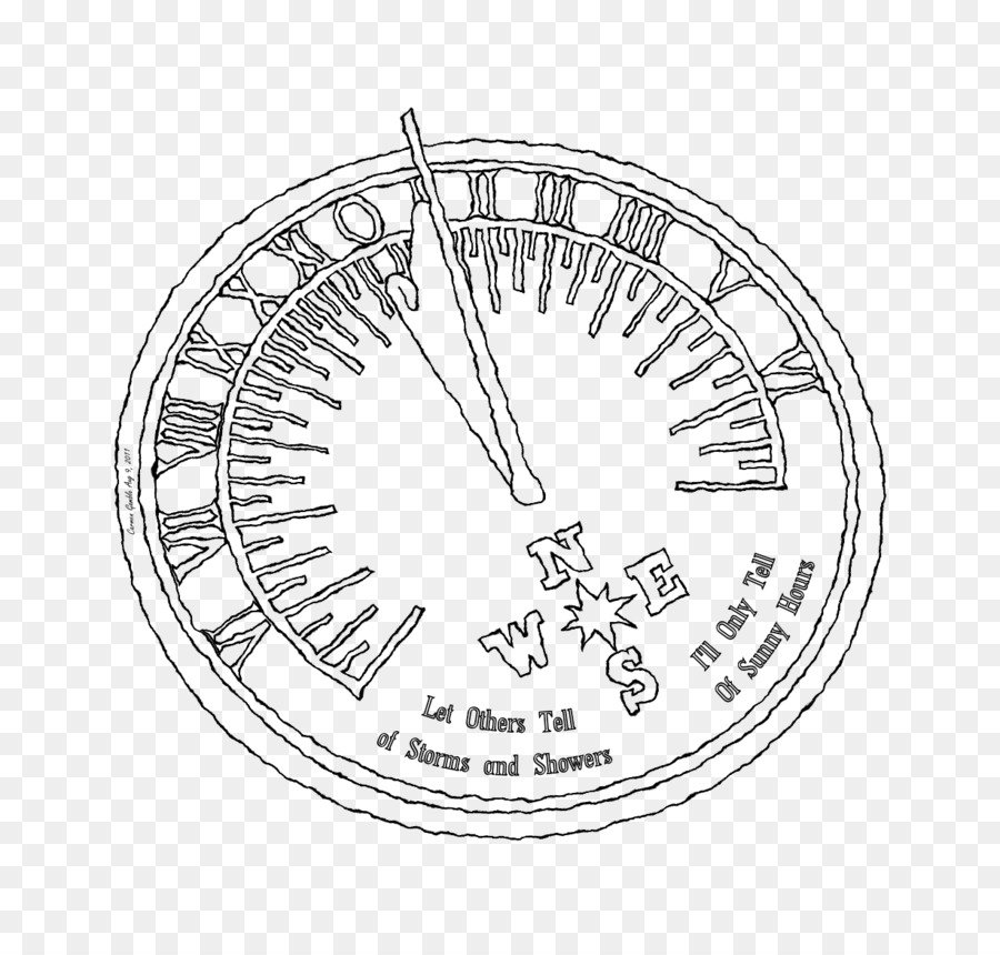 Eine Sonnenuhr Zeichnung Kompass - andere