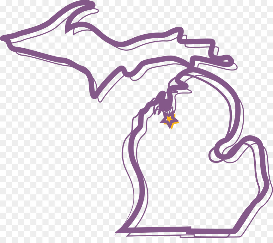 Unteren Halbinsel von Michigan Grand Rapids Oberen Halbinsel von Michigan Map Clip art - Anzeigen