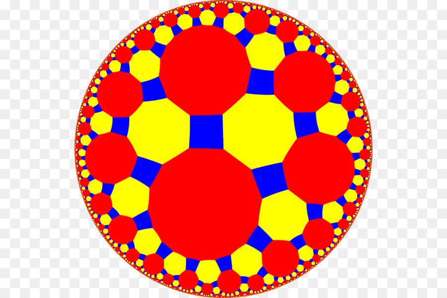 Uniforme segmentazioni nel piano iperbolico geometria Iperbolica Mosaico Quadrato di piastrelle - order6 esagonale affiancamento a nido d'ape