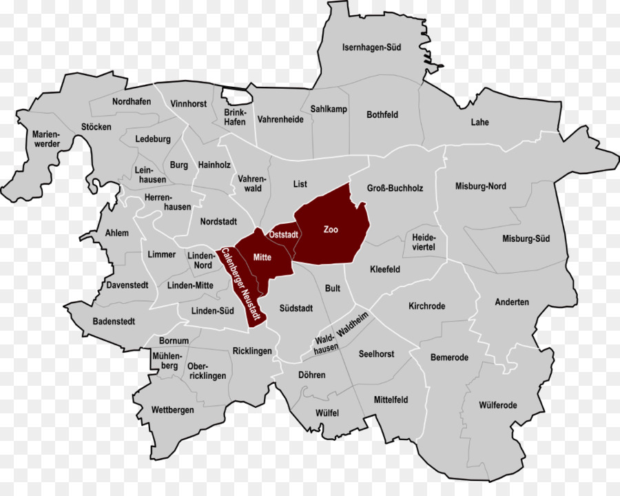 Hanover Centro District 1, Düsseldorf, Hannover Nordstadt Hannover Linden Map - mappa