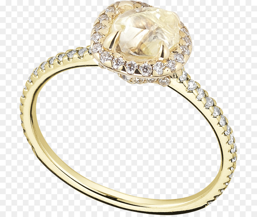Anello di fidanzamento anello di Nozze di diamante Grezzo - anello