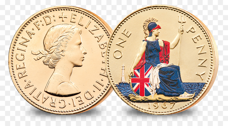Monete della lira sterlina Oro Penny Britannia - Moneta