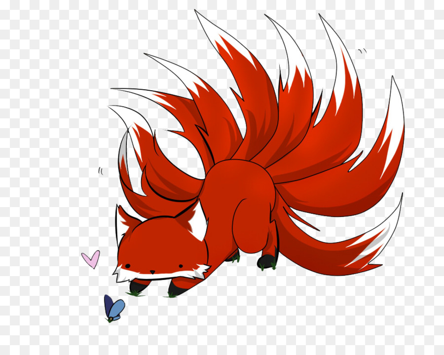 Neun tailed fox Kitsune Zeichnung der japanischen folklore - Fuchs