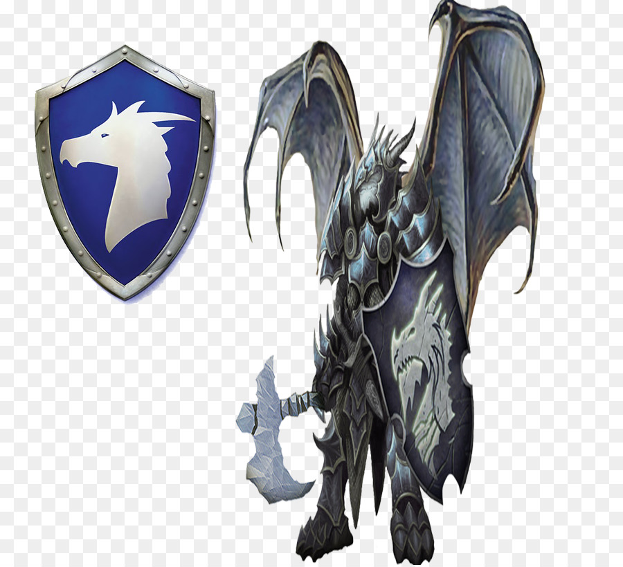 Dragon Bahamut-Ritter-Figur-Symbol - Drachen