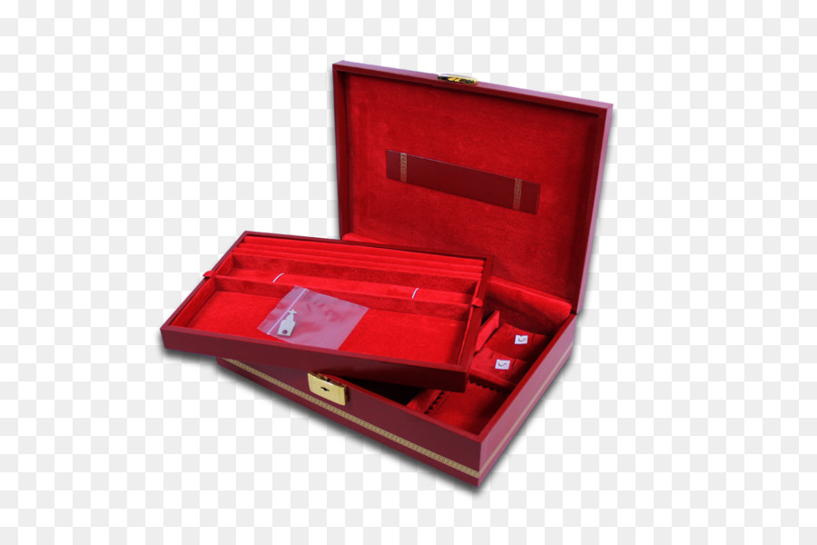 Manschettenknöpfe Rot Marine-blau-Stein - Schmuck box