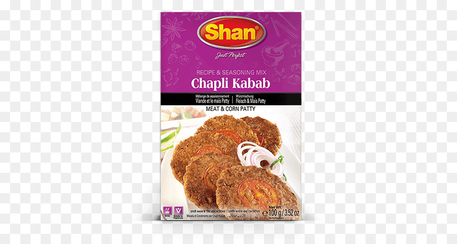 Chapli kebab Pakistanische Küche, Gewürzmischung, Shan Food-Industrie - eingefroren, nicht vegetarisch
