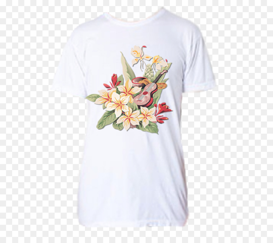 T-shirt Floral-design-Sleeve-Schnitt-Blumen-Bluse - T Shirt