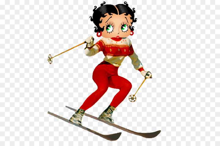 Betty Boop Popeye Cartoon Charakter - Skifahren