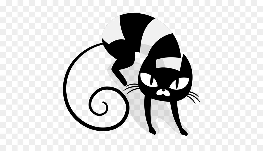 Die schnurrhaare der Katze Silhouette Zeichnung Clip art - Katze
