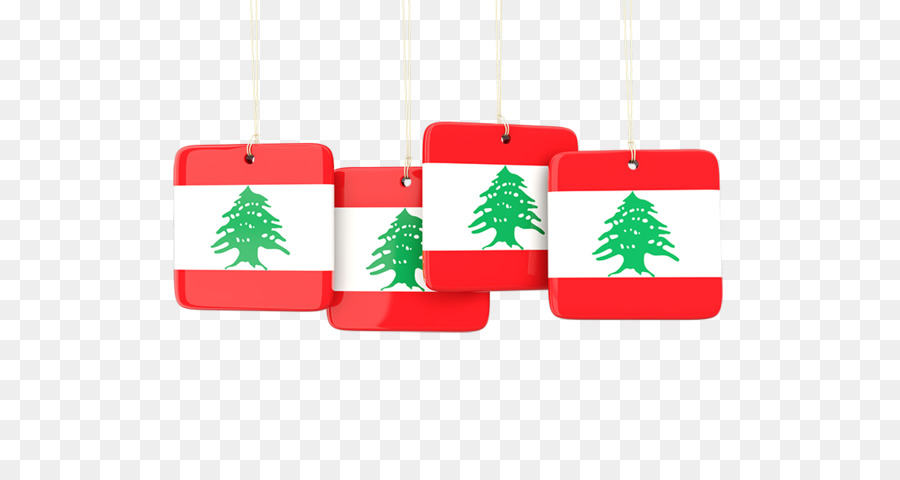 Bandiera del Libano Stemma del Libano ornamento di Natale - bandiera