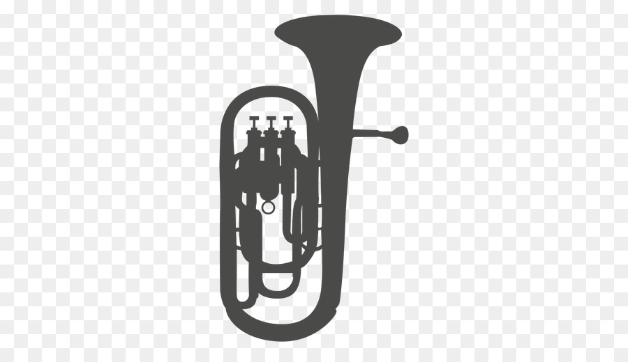 Mellophon Euphonium Bariton Horn Silhouette Sousaphon - Silhouette