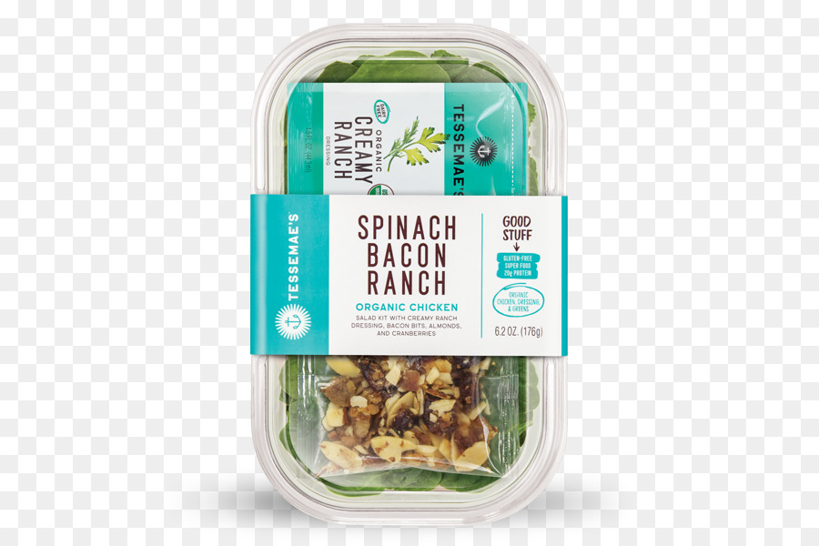 Vegetarische Gerichte Spinat-Salat mit Speck Bio-Lebensmittel Ranch dressing - Speck